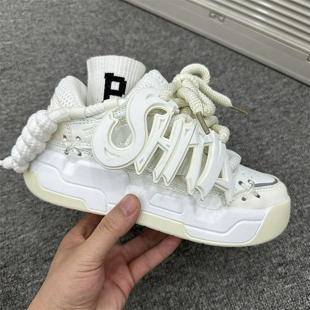 Zapatos casuales de estilo coreano para estudiantes, de suela gruesa y caña baja, para parejas, para hombres y mujeres
