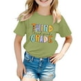 thumbnail image 7 of LNMQLPDBS Girls Shirts Toddler Girl Back to School Outfit Kindergarten Third Grade/Fourth Grade Short Sleeve T-Shirt First Day of School Tops Summer Clothes, 7 of 7