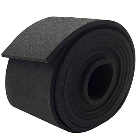 

Neoprene Foam Strip Roll by Dualplex 4 Wide x 10 Long x 1/8 Thick Weather Seal High Density Stripping - Weather Strip Roll Insulation Foam Strips - 10 Feet Long