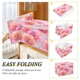 thumbnail image 4 of BZSMCE Storage Bin Cube Organizer Basket with Flip-Top Lid Pastel Rose Printed, 4 of 7