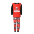 thumbnail image 1 of Honganda Christmas Print Raglan Tops and Trousers Parent-child Pajamas Set, 1 of 9