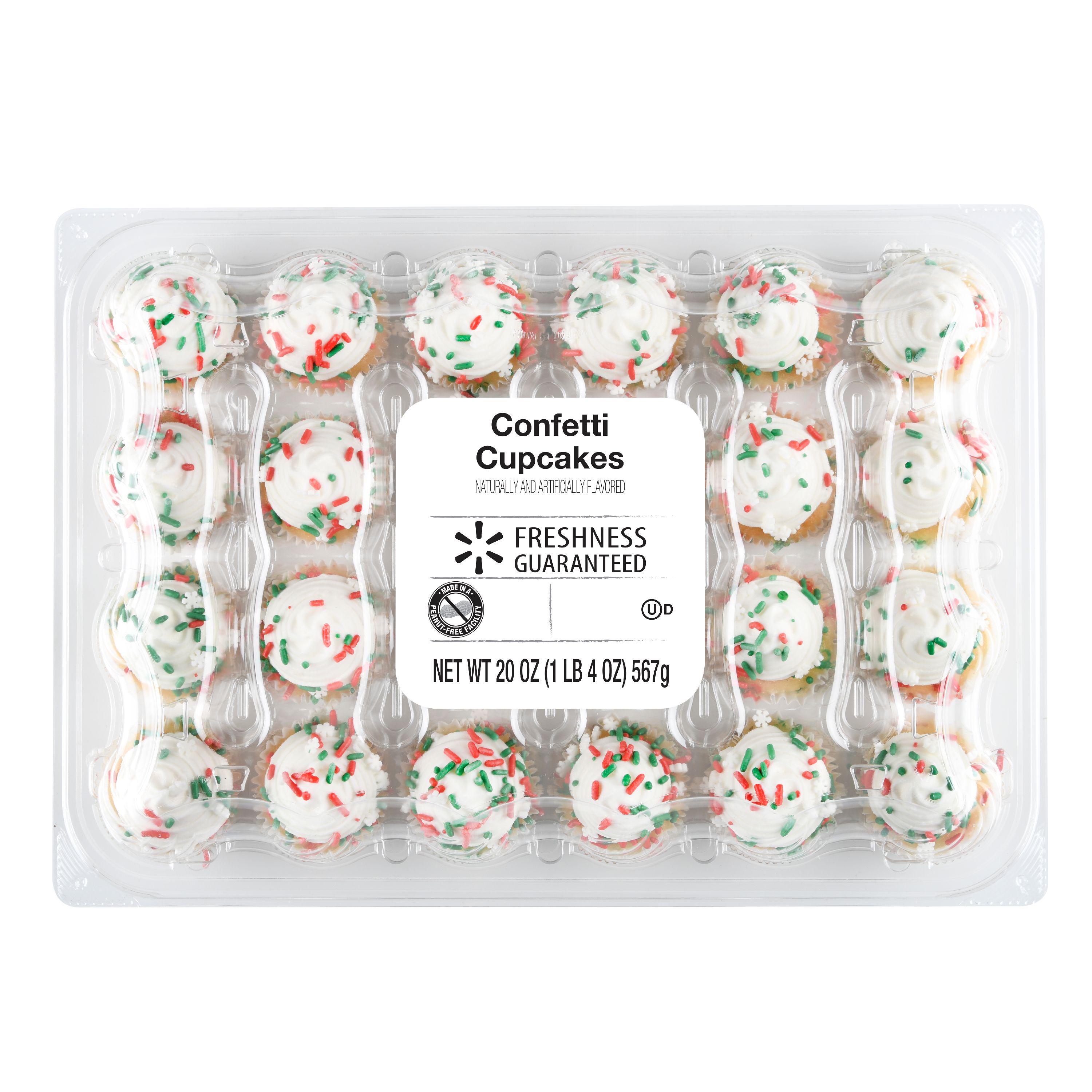The Bakery Holiday Confetti Mini Cupcakes, 20 oz, 24 Count The Bakery Holiday Confetti Mini Cupcakes, 20 oz, 24 Count