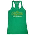 thumbnail image 1 of P&B Kiss Me I Might Be Irish Women's Tank Top, XL, H. Green, 1 of 2