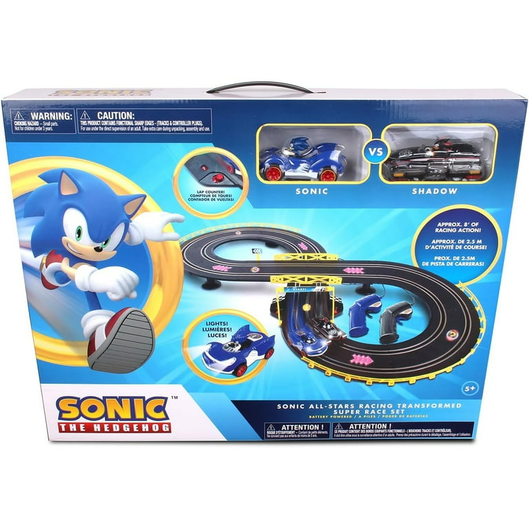 アメリカ　海外　おもちゃ　ソニック　シャドウ　スーパーレースセット　レーシング Amazon.com: Sonic the Hedgehog Shadow Toy Race Car Set