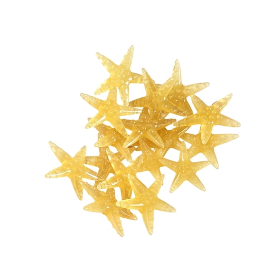 50PCS 4cm Luminous Sea Star Aquarium Decoration Stones Bright Seaside Shine-in-the-Dark Rocks Aquarium Landscaping Decor for Fish Tank DIY Ornament