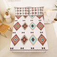 thumbnail image 5 of jejeloiu Rustic Tribal Bed Sheets,Vintage Print Full Size Sheets For Boys,Beige Brown,4-Piece,1 Flat Sheet, 1 Fitted Sheet and 2 Pillowcases, 5 of 6