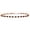 18K Rose Gold Plated Silver, variant on 925 Sterling Silver Black Onyx Tennis Bracelet for Women | 1.62 Cttw | Round: 2.5MM | Gemstone Birthstone | 7 inch
