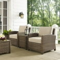 thumbnail image 2 of Crosley Furniture Bradenton 3 Piece Metal Patio Conversation Set in Brown/Sand, 2 of 3