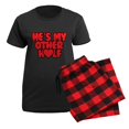 thumbnail image 5 of CafePress - Hes My Other Half Women's Dark Pajamas - Women's Short Sleeve Print T-Shirt and Pants Dark Cotton Pajama Set, 5 of 7