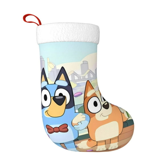 Sigee Bluey (36) for Christmas Stocking Stocking for Kids, Holiday and Family Stocking for Fireplace or Party Decoration