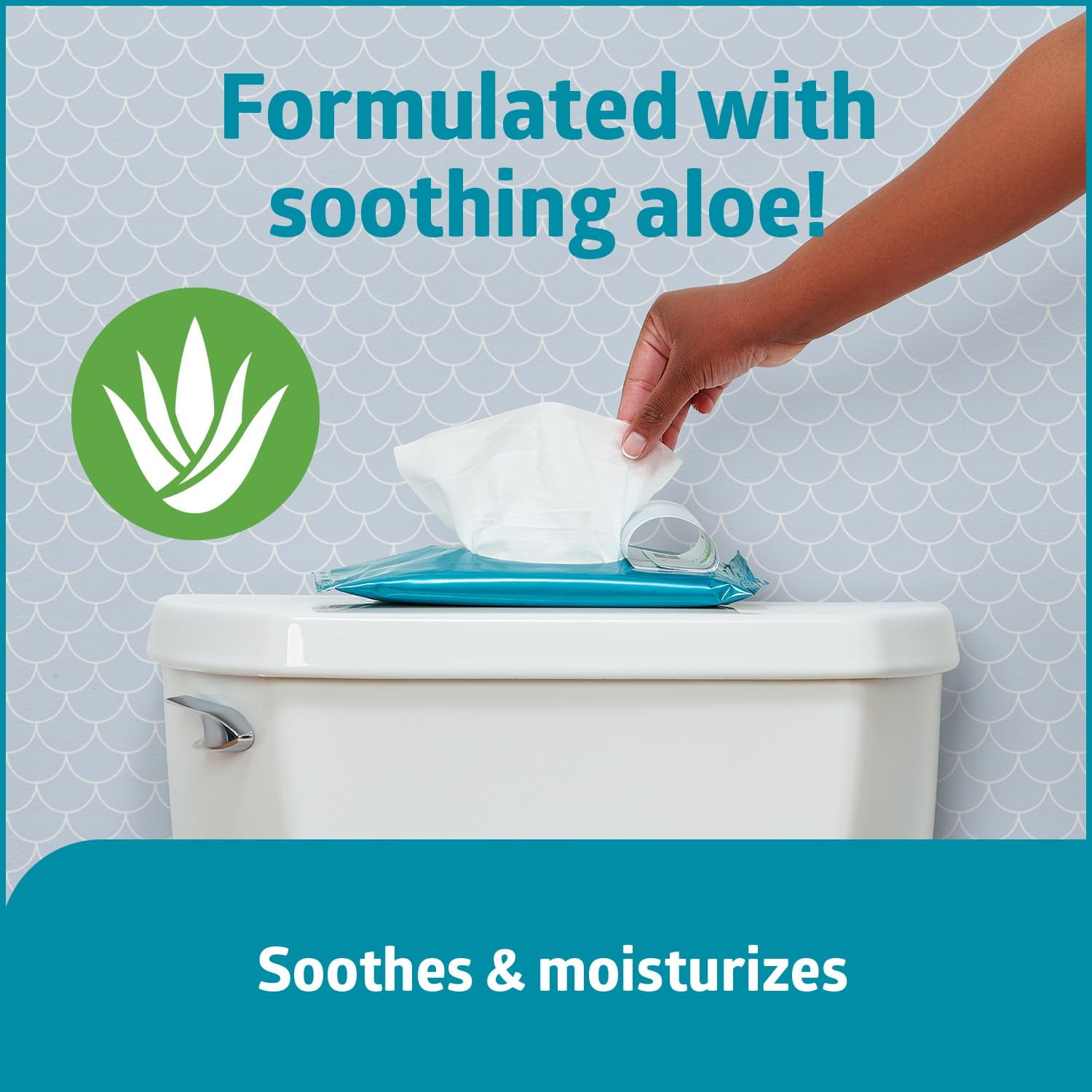 Medline ReadyFlush Scented Flushable Wipes for Adults, 24 Packs of 24 Wipes, 576 Total Wipes