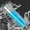 Blue, variant on VALSEEL Small Steel Flashlight Bluetooth Speaker Outdoor Metal Small Speaker
