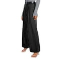 thumbnail image 3 of TANBOM Women's Striped Commuter Casual Suit Pants Straight-Leg Loose Black S, 3 of 4