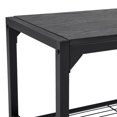 thumbnail image 4 of Hassch Set of 4 Dining Table Chairs, Kitchen Table with Bench and 2 Chairs, Breakfast Table Set with Storage Rack & Metal Frame for Small Space, Black, 4 of 7