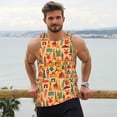 thumbnail image 6 of KLL Travel And Tourism Print Men's Muscle Gym Workout Stringer Tank Tops Bodybuilding Fitness T-Shirts Tank Tops Men-Medium, 6 of 7