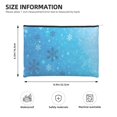 thumbnail image 3 of Hirioo Winter With Snowflakes for Paper Reusable Cosmetic Bag Zipper Encouragement Travel Pouch Toiletry Bag for Women Girls, 3 of 7