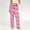 Hot Pink, variant on Women's Flannel Cartoon Kitty Print Pajama Pants Sleep Long Bottoms