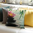thumbnail image 3 of Patifu Zen Stone Reversible Throw Pillow Covers for Kids Boys Girls Zen Spa Pillow Covers Home Decor Zen Basalt Stones Square Cushion Covers Bamboo Throw Pillowcases 20x20in, 3 of 5