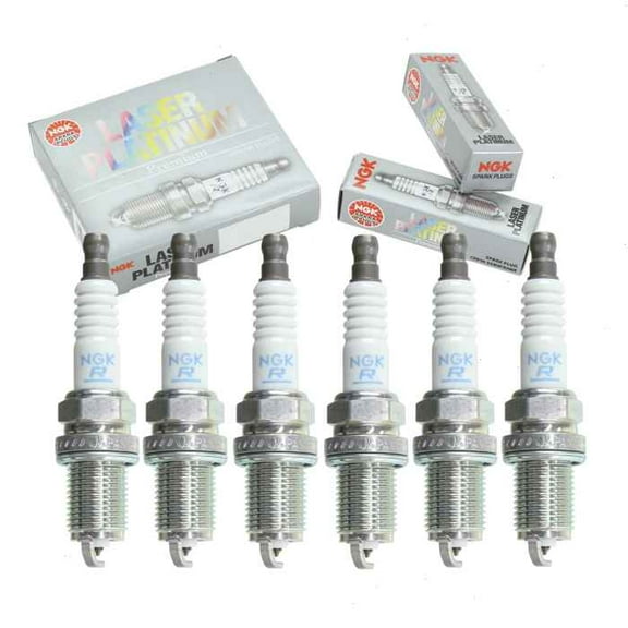 6 pc NGK Laser Platinum Spark Plugs compatible with Isuzu Amigo 3.2L V6 1998-2000