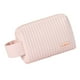 thumbnail image 2 of Organizador de artículos de tocador de viaje portátil, duradero y con cremallera, bolsa de maquillaje grande de cuero sintético rosa, 2 of 8