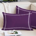 thumbnail image 2 of Pure Dark Purple Pillow Covers 12"x20", Simple Solid Color Soft Brushed Microfiber Breathable Throw Pillow Covers, Decorative Pillowcase with Zipper for Couch Sofa Bedroom Living Room, 2 of 9