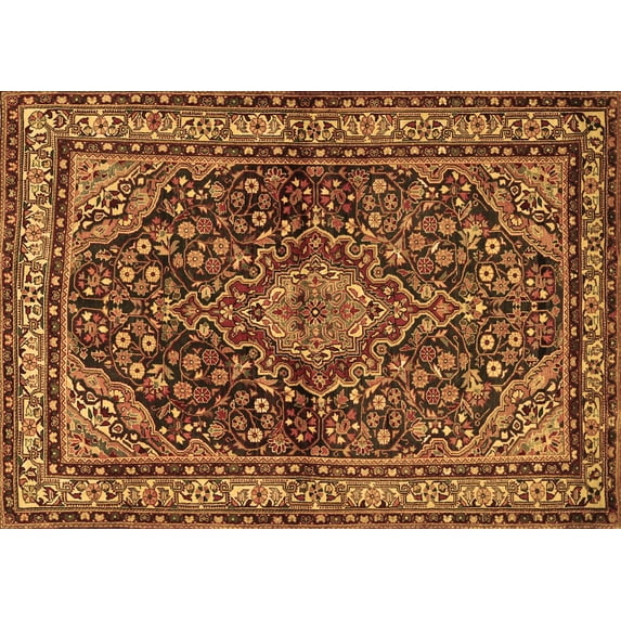 Ahgly Company Indoor Rectangle Persian Brown Traditional Area Rugs, 8' x 12'