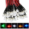 thumbnail image 2 of Flmtop 10Pcs 20cm 3mm/5mm LED Lamp Cable Bulb Pre-wired DC Emitting Diode Light, 2 of 10