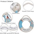 thumbnail image 2 of Wooden Nautical Lifering Nautical Decorative Lifebuoy Buoy, 2 of 4