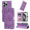 thumbnail image 1 of Funda tipo cartera GANGXUN para iPhone 16 Pro , diseño girasol, cuero PU, soporte, cierre magnético, tarjetero, 1 of 5