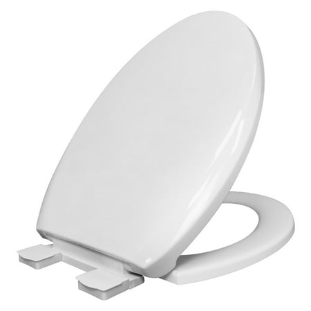 Mainstays Plastic Elongated Slow-Close Toilet Seat in White