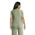 thumbnail image 3 of Lissome Women's and Women’s Plus Ribbed Top and Pants Lounge Set, 2-Piece, Sizes S-4X, 3 of 5