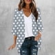 thumbnail image 2 of Mujeres de Manga Larga Tops Casual Impreso Suelto Cubrir Blusa de Cardigan Primavera Verano, 2 of 5