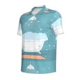 thumbnail image 2 of Rocae Bathtub with Soap Bubbles for Men's Short Sleeve Polo Shirt, Quick Drying Performance Moisture Wicking Sports Men's Golf Shirt Small, 2 of 9