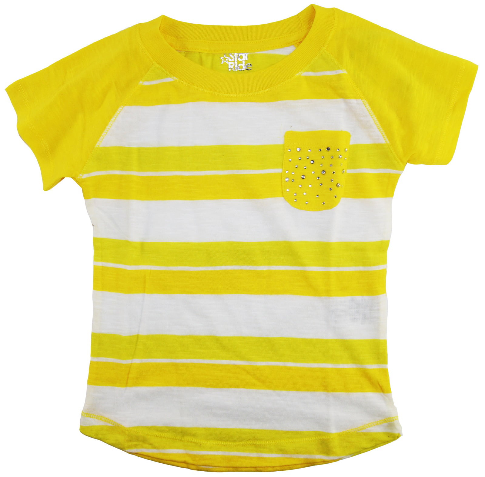 Star Ride Little Girls' Multicolor Stripes T-Shirt with Sequins ...