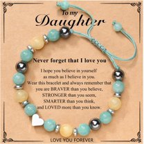 To My Daughter/Granddaughter/Niece Bracelet, Birthday Back to School Graduation Christmas Gifts for Girls