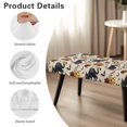 thumbnail image 6 of FKELYI Halloween Pumpkin Black Cat Bat Print Bench Cover Anti-Dust Dining Bench Covers for Bedroom Living Room Rectangle Seat Cushion Protector Furniture Slipcover, 6 of 7