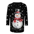 thumbnail image 4 of Gamivast Womens Christmas Top Funny Christmas Shirts for Women Plus Size 3/4 Sleeve Santa Claus Printed Casual Top Crewneck Holiday Xmas Trees Tshirt Tunic Loose Fitted Blouse, 4 of 6