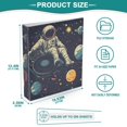thumbnail image 3 of FORMRS 3 Ring Binder 1.5 inch with Pockets Set of 2 Clip Board 200 Sheets Capacity, Astronaut Space, 3 of 8