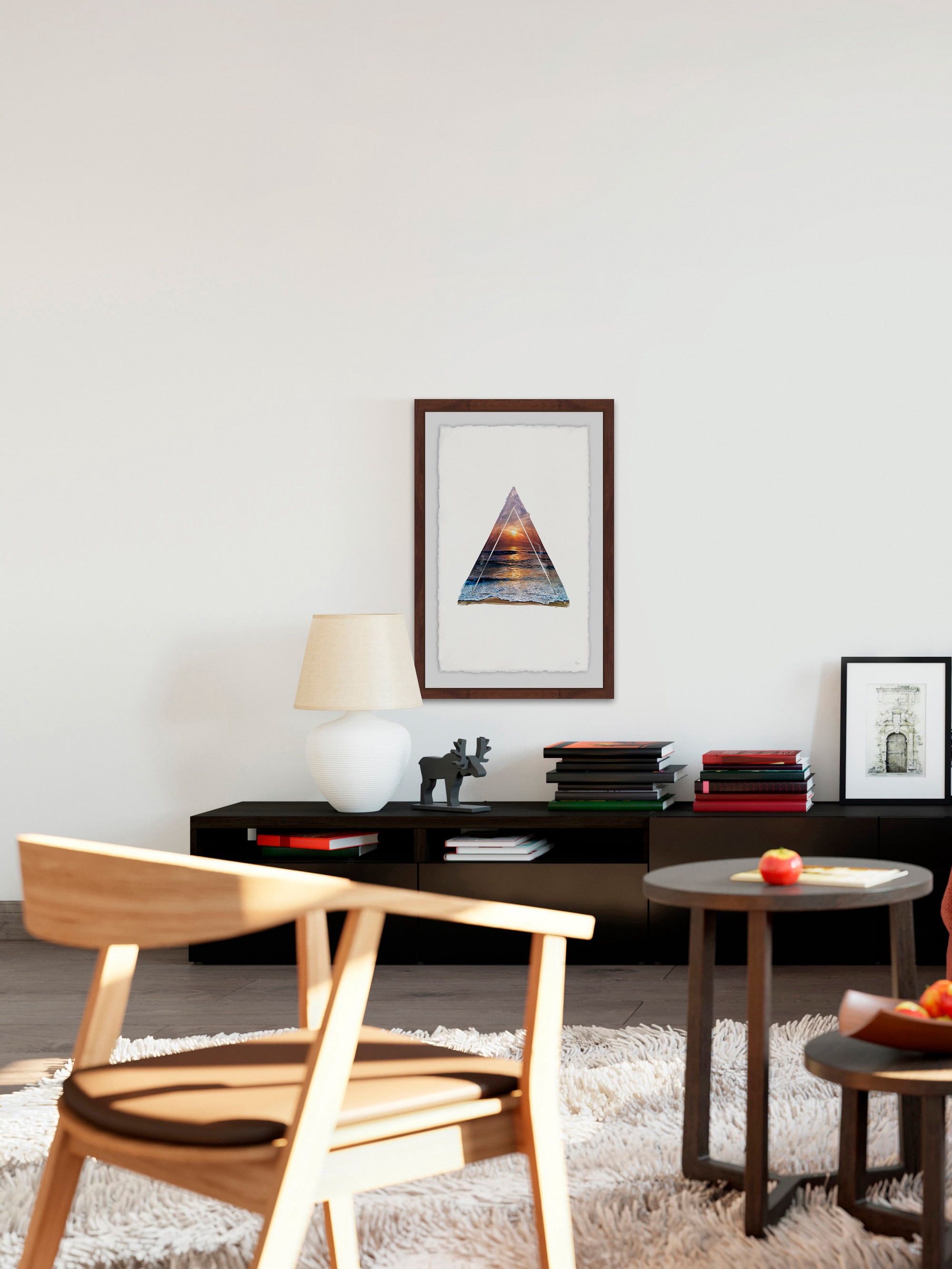 Sea Triangle Framed Painting Print