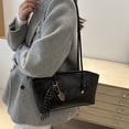 thumbnail image 4 of DGMIOCS Vintage Shoulder Bags for Women Brown Purse Fall Handbag Leather Shoulder Purse with Cute Pendant Black, 4 of 6