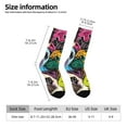 thumbnail image 2 of Hirioo Colorful Pug Pattern Adult Middle Tube Socks Breathable Sock Non-Pilling,Contrasting Color Design, 2 of 6