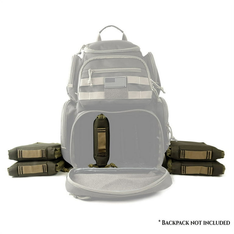 K-Cliffs Heavy Duty Range Backpack , Rucksack Multi-Functional Pouches with Molle  Strap System Khaki 
