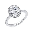 thumbnail image 3 of Lafonn Classic Sterling Silver Platinum Plated Lassire Simulated Diamond Ring (2.26 CTTW), 3 of 5