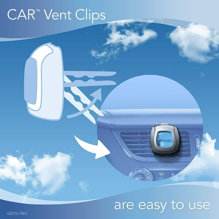 Febreze Car Vent Clip Linen - Case - 8 Units