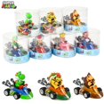 thumbnail image 2 of Styles Mario Pull Back Car Green Yoshi Donkey Kong Bowser Luigi Toad Princess Peach Figures Toys Anime Game Doll Gifts for Kid, 2 of 4