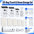 thumbnail image 2 of Fixdono Vacuum Storage Bags for Travel with a Cordless Rechargeable Pump, Space-Saving 30-Bag Set for Clothing Storage in Luggage and Closets, 2 of 8