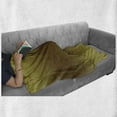 thumbnail image 6 of Ombre Soft Flannel Fleece Blanket, Vintage Old Yellow Retro Richness Inspired Themed Design Digital Artwork Print, Cozy Plush for Indoor and Outdoor Use, 70" x 90", Mustard and Brown, by Ambesonne, 6 of 6