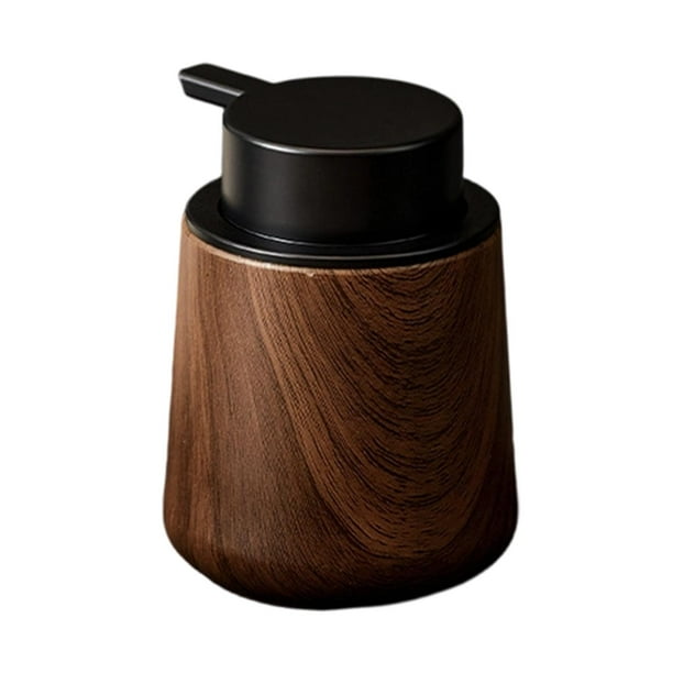 Dispensador de jabón líquido para baño, vacío, rellenable, con bomba manual Marrón