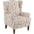 thumbnail image 2 of Erinnyees Floral Accent Chair, High Back Upholstered Armchair with Solid Legs, Leisure Single Sofa Chair for Living Room, Bedroom, Home Office, 2 of 9
