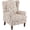 Orange Leaves, variant on Danniu Floral Accent Chair, High Back Upholstered Armchair with Solid Legs, Leisure Single Sofa Chair for Living Room, Bedroom, Home Office, Light Blue Floral&Bird